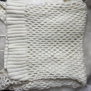 Long sleeve crocheted, sweater, size large